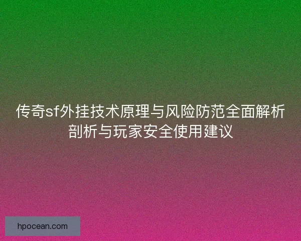 传奇sf外挂技术原理与风险防范全面解析剖析与玩家安全使用建议
